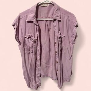 Women's Pink Button-Up Top